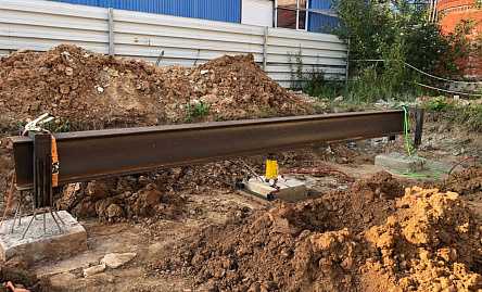 фото Испытание свай статической нагрузкой в основании объекта: «Строительство БМК, г.о Солнечногорск, д.Пешки»