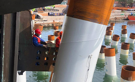 фото Проведение испытаний свай методом волновой теории удара (метод PDA) для объекта: «Регазификационный комплекс СПГ в Камчатском крае»